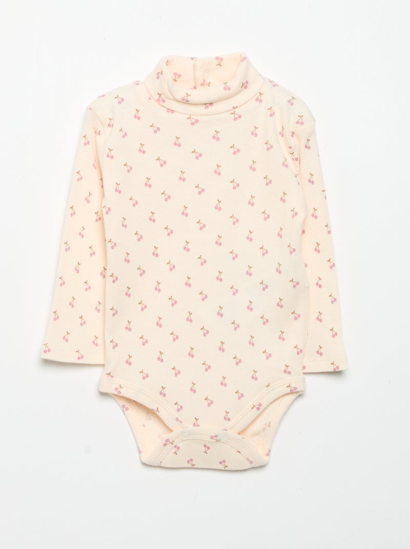 Set van 3 rompertjes met colkraag Rose - Kiabi