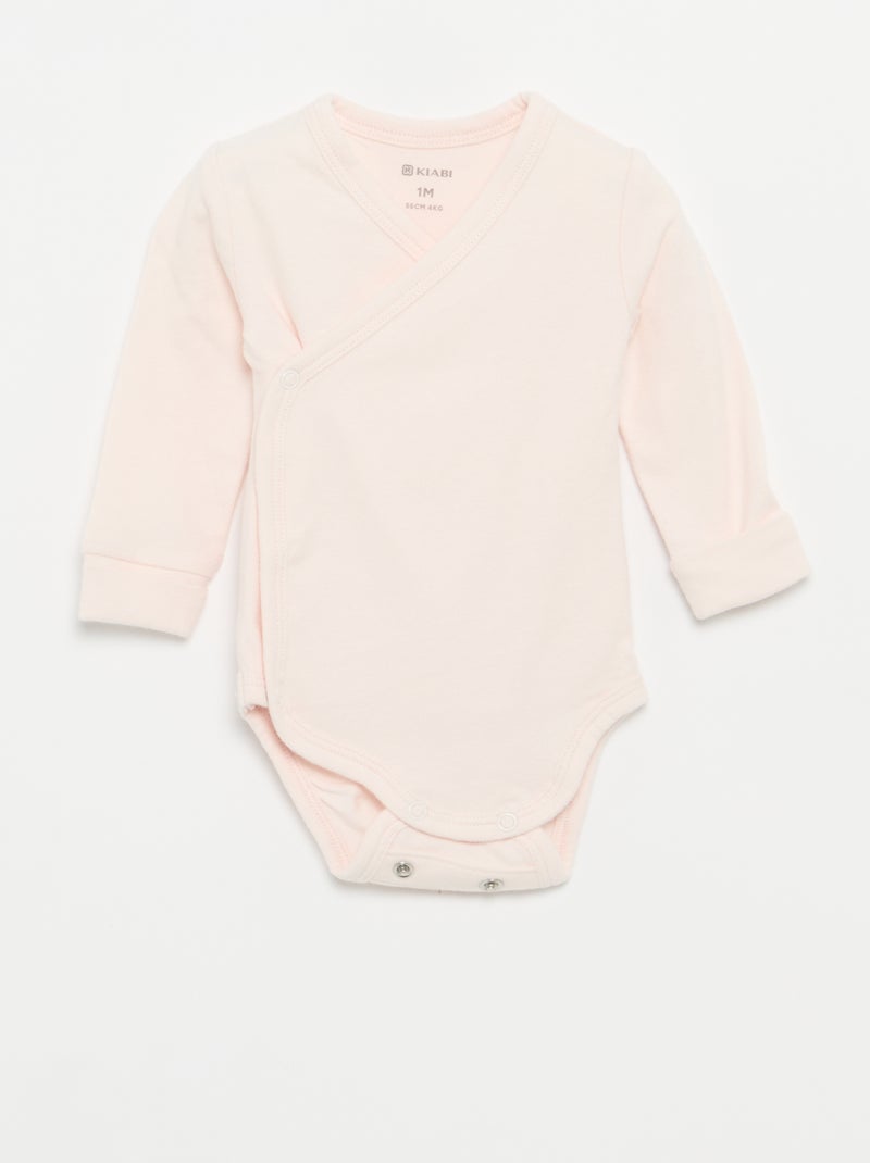 Set van 3 rompertjes met lange mouwen Rose - Kiabi