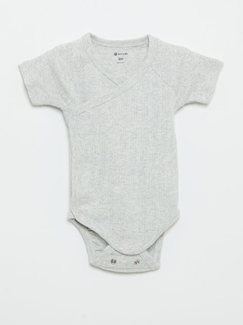 Set van 3 rompertjes met ribbeltextuur - Kiabi Set van 3 rompertjes met ribbeltextuur - Kiabi