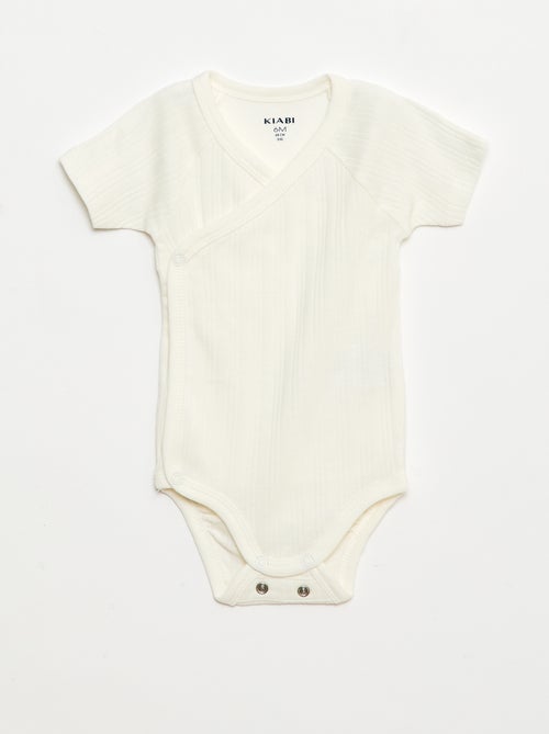 Set van 3 rompertjes met ribbeltextuur - Kiabi