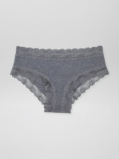 Set van 3 shortjes in fijne ribstof - Kiabi