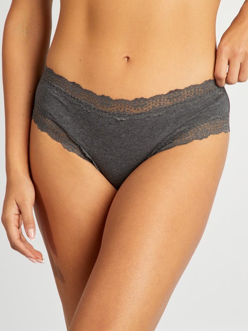 Set van 3 shortjes in fijne ribstof - Kiabi