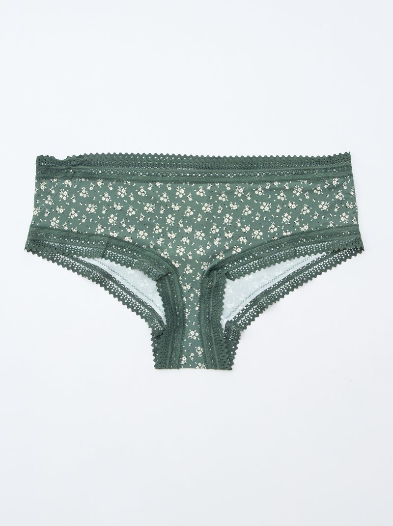 Set van 3 shorty's van microvezel met print Groen - Kiabi