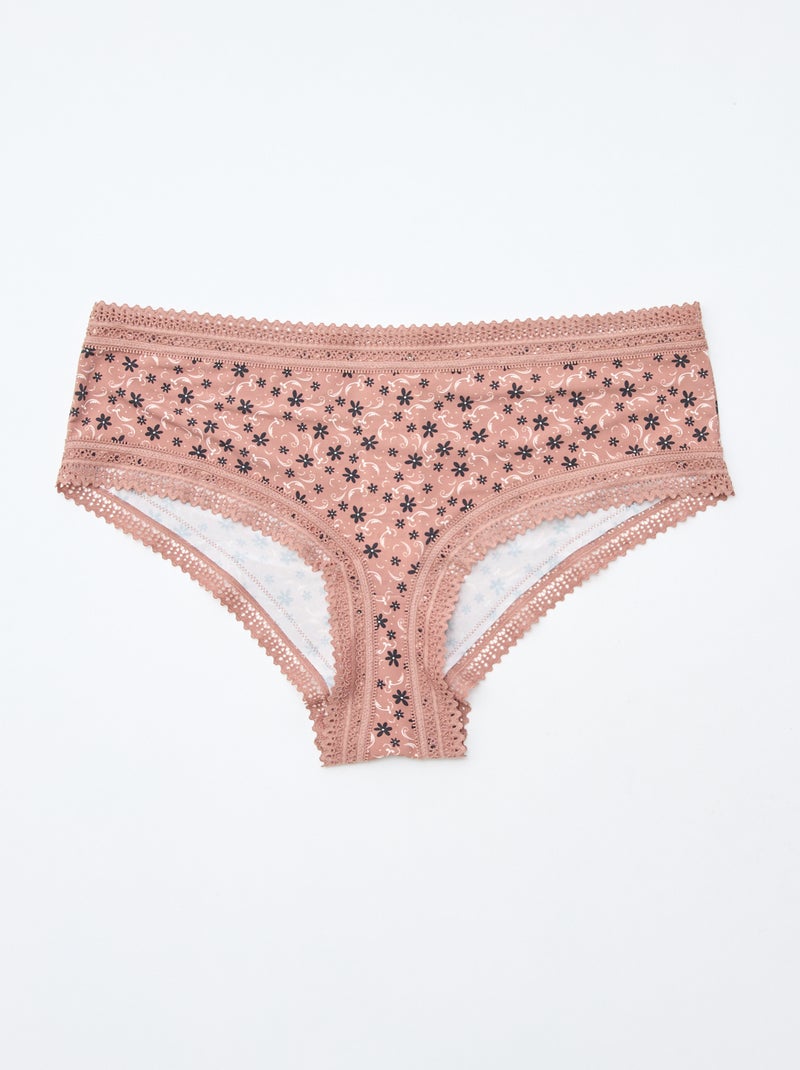 Set van 3 shorty's van microvezel met print Zwart - Kiabi