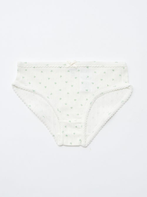 Set van 3 slipjes van pointelle tricot - Kiabi