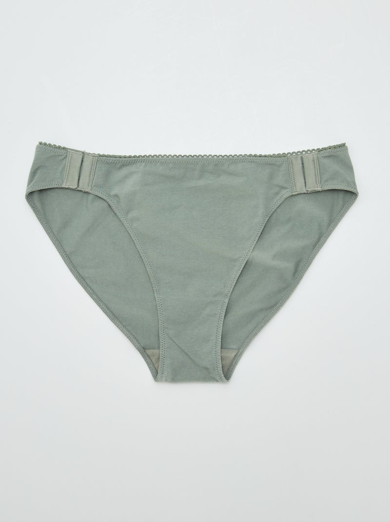 Set van 3 slips - collectie gemakkelijk aan te trekken GROEN - Kiabi