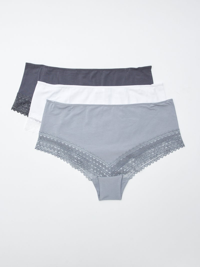 Set van 3 slips GRIJS - Kiabi