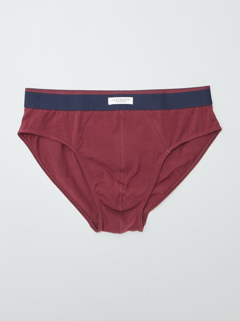 Set van 3 slips met print ROOD - Kiabi