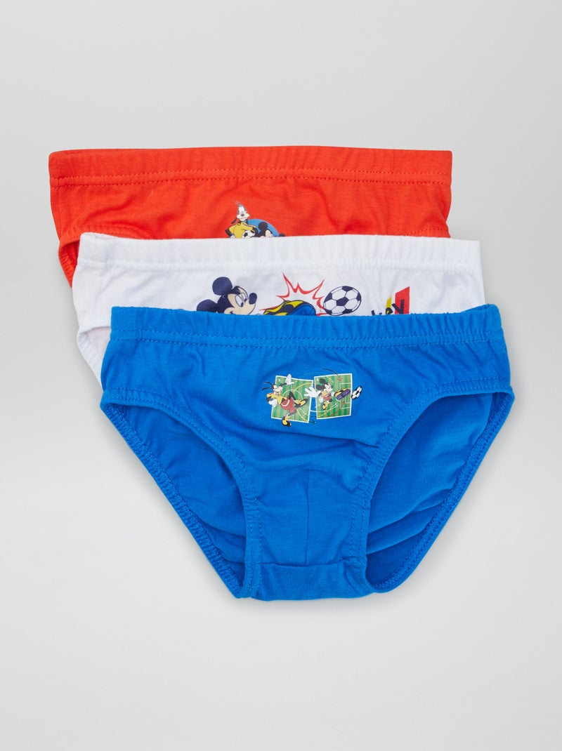 Set van 3 slips 'Mickey Mouse' BLAUW - Kiabi