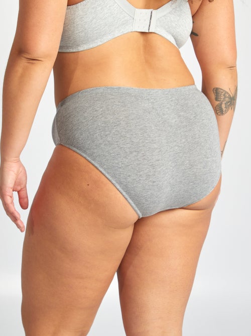 Set van 3 slips van stretchkatoen - Kiabi