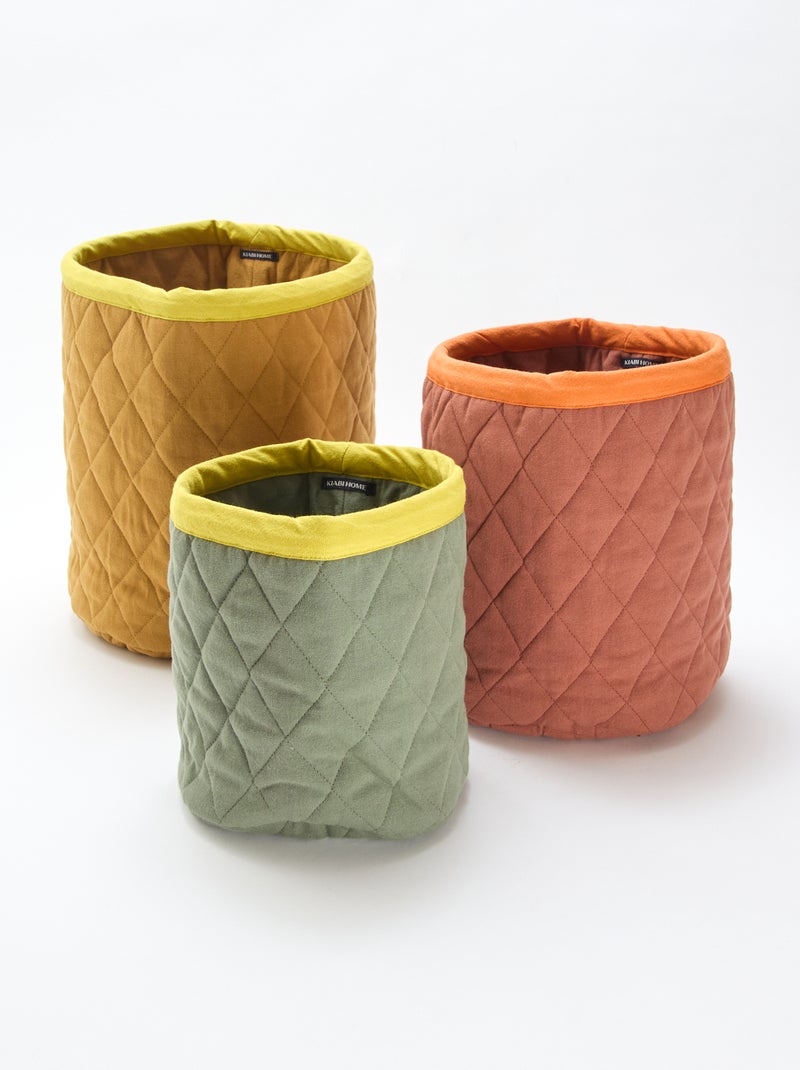 Set van 3 stoffen manden - Kiabi Home Bruin - Kiabi