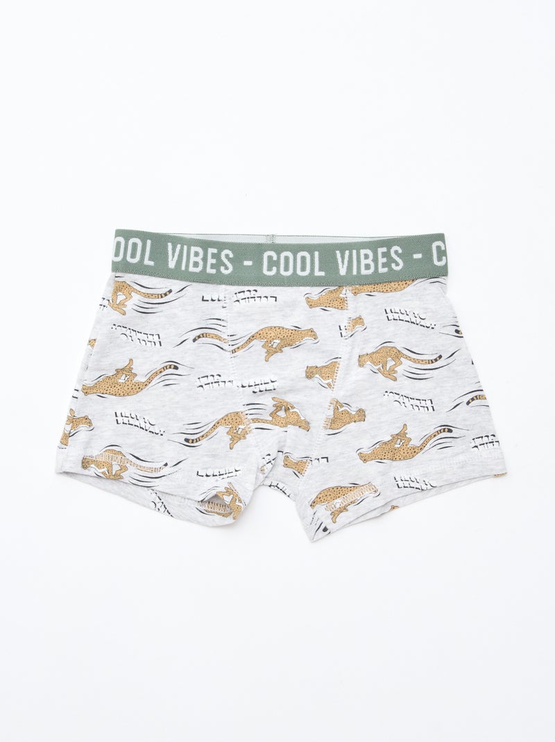 Set van 3 stretch boxers Grijs - Kiabi