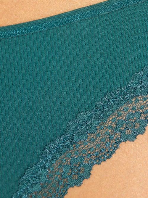 Set van 3 strings in ribtricot - Kiabi