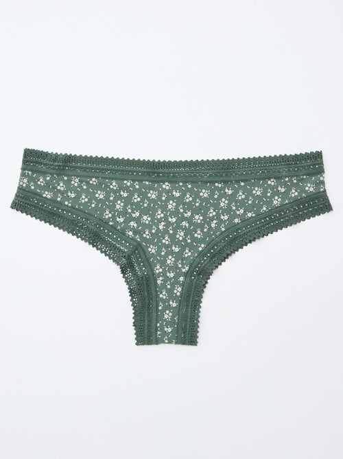 Set van 3 strings van bedrukte microvezel - Kiabi