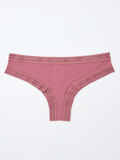 Set van 3 strings van bedrukte microvezel - Kiabi