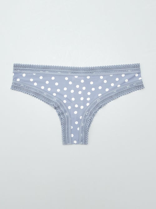 Set van 3 strings van bedrukte microvezel - Kiabi