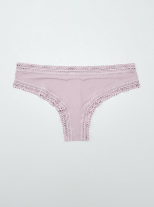 Set van 3 strings van bedrukte microvezel - Kiabi