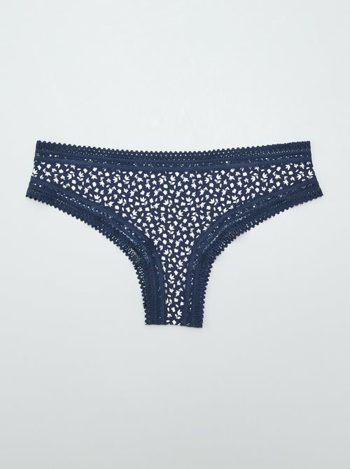 Set van 3 strings van bedrukte microvezel - Kiabi