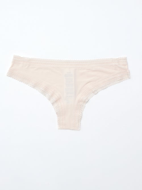 Set van 3 strings van bedrukte microvezel - Kiabi