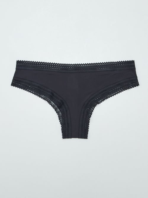 Set van 3 strings van microvezel met print - Kiabi