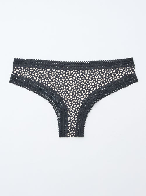 Set van 3 strings van microvezel met print - Kiabi