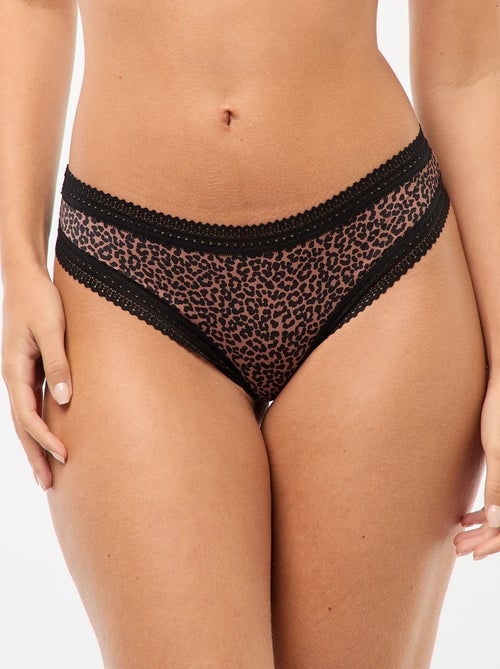 Set van 3 strings van microvezel met print - Kiabi