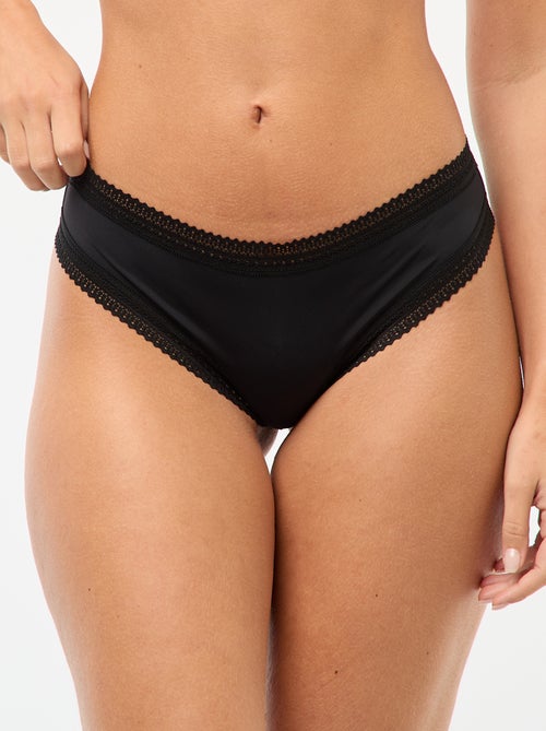 Set van 3 strings van microvezel met print - Kiabi