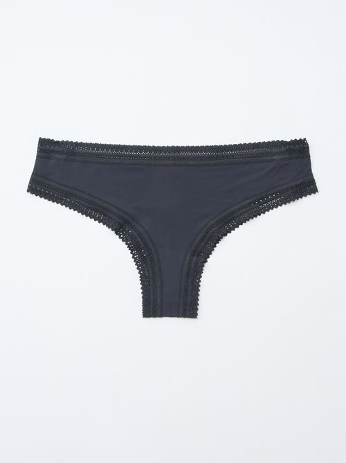 Set van 3 strings van microvezel met print - Kiabi