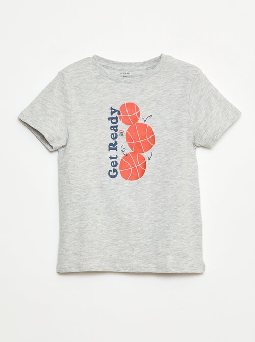 Set van 3 T-shirts in basketstijl - Kiabi