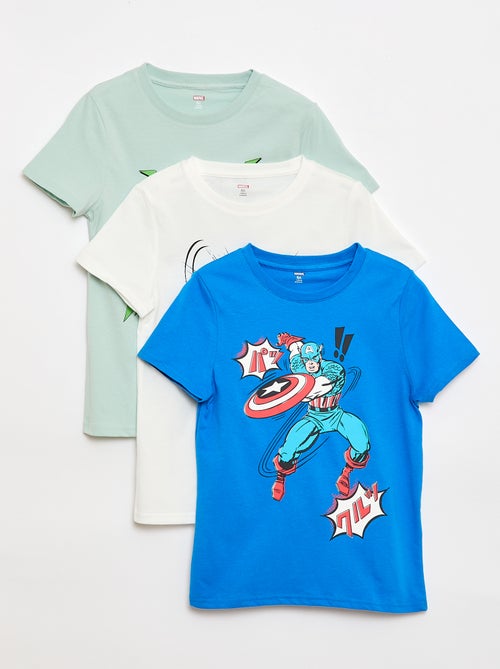 Set van 3 T-shirts 'Marvel' met korte mouwen - Kiabi