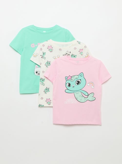 Set van 3 T-shirts met korte mouwen 'Gabby's Poppenhuis' - Kiabi