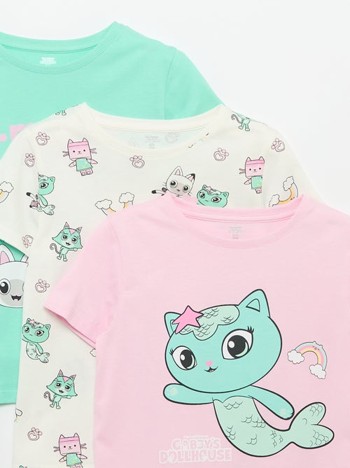 Set van 3 T-shirts met korte mouwen 'Gabby's Poppenhuis' - Kiabi