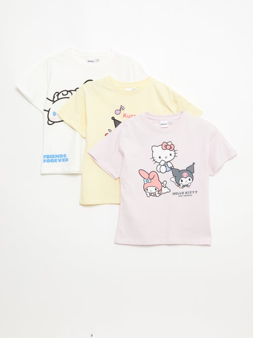 Set van 3 T-shirts met korte mouwen 'Kuromi' van katoen - Kiabi