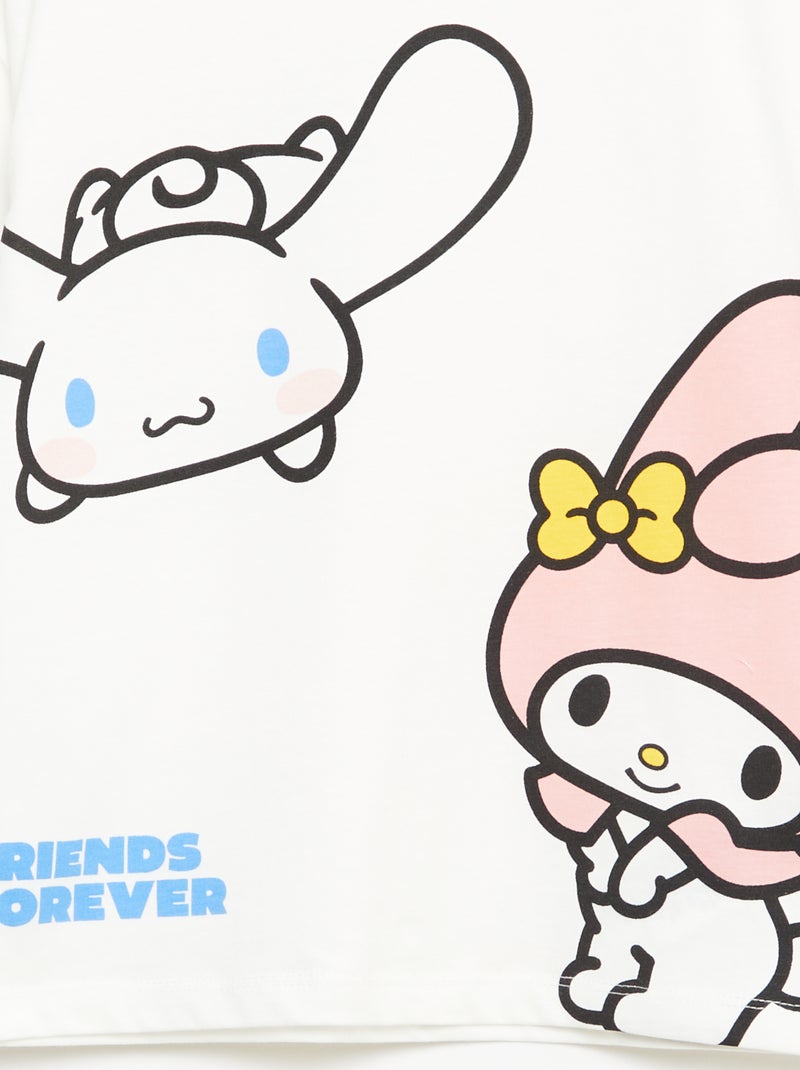 Set van 3 T-shirts met korte mouwen 'Kuromi' van katoen Wit - Kiabi