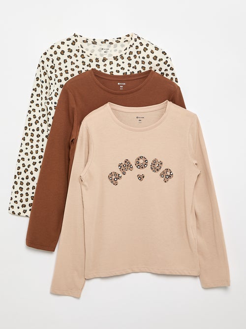 Set van 3 T-shirts met lange mouwen - Kiabi Set van 3 T-shirts met lange mouwen - Kiabi