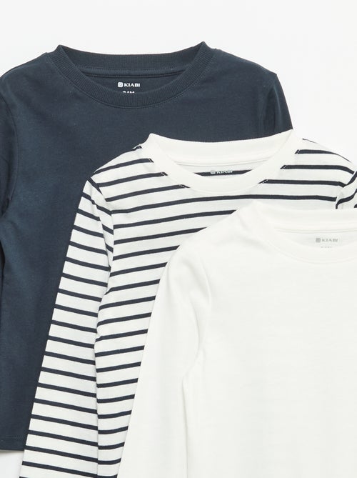 Set van 3 T-shirts met lange mouwen - Kiabi Set van 3 T-shirts met lange mouwen - Kiabi
