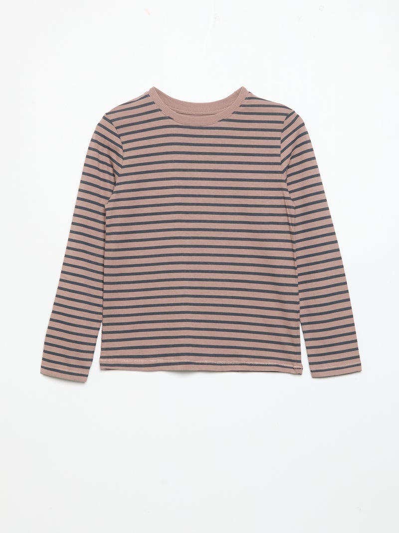 Set van 3 T-shirts met lange mouwen Biege - Kiabi