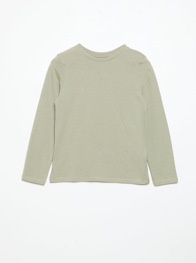 Set van 3 T-shirts met lange mouwen Biege - Kiabi