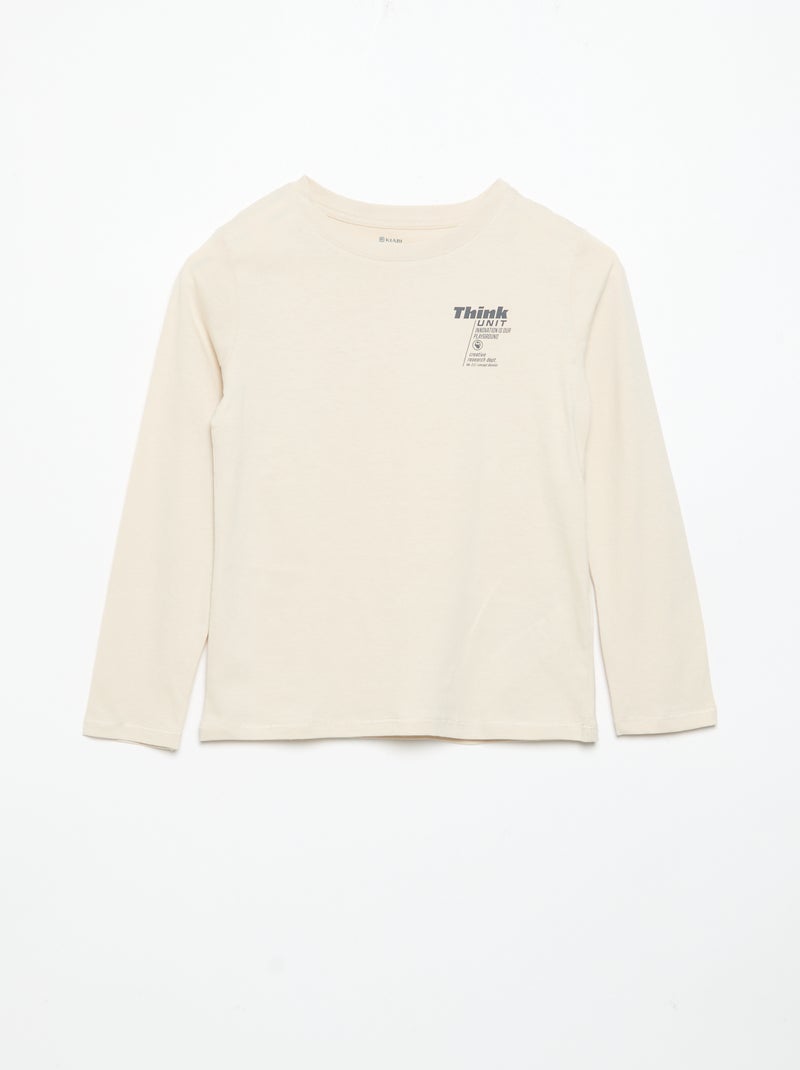 Set van 3 T-shirts met lange mouwen Biege - Kiabi