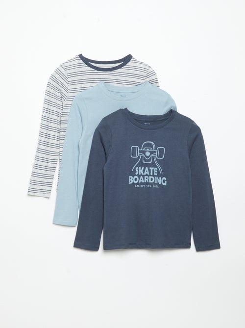 Set van 3 T-shirts met lange mouwen - Kiabi