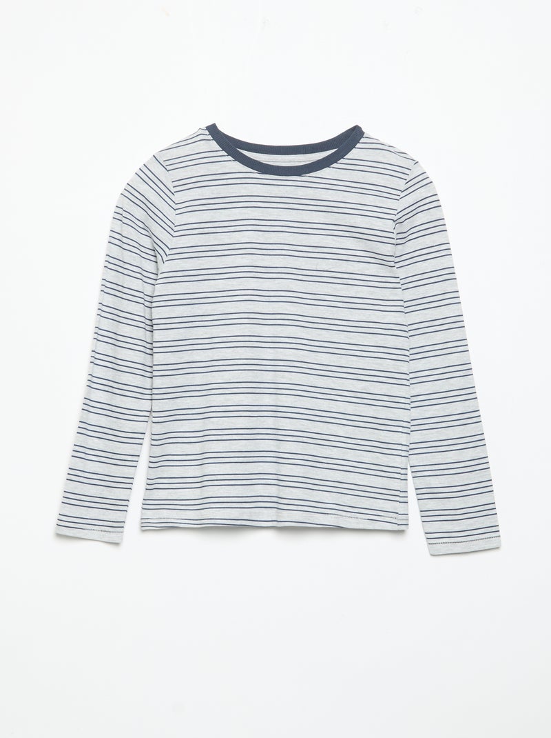 Set van 3 T-shirts met lange mouwen Blauw - Kiabi