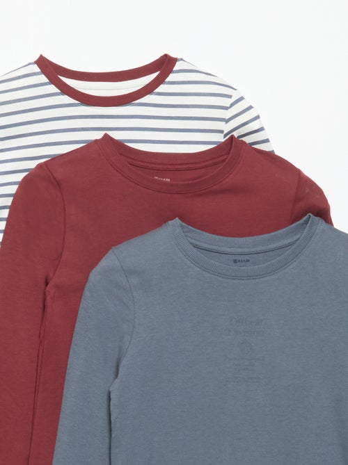 Set van 3 T-shirts met lange mouwen - Kiabi