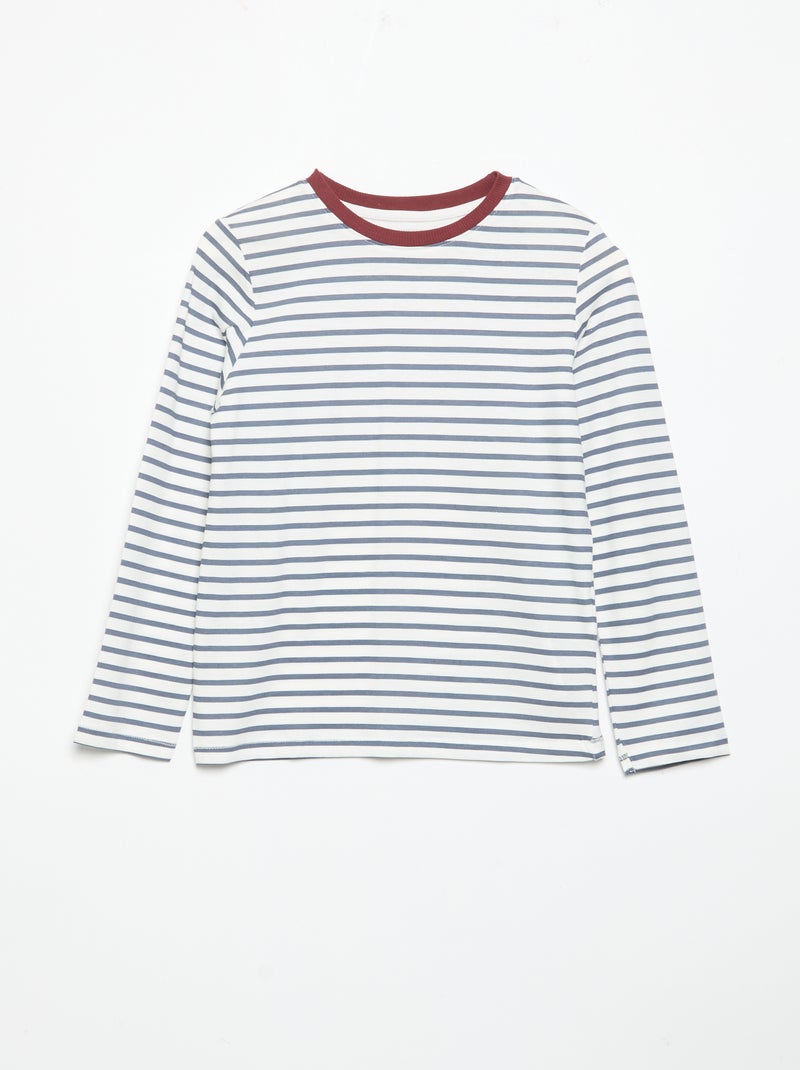 Set van 3 T-shirts met lange mouwen Blauw - Kiabi