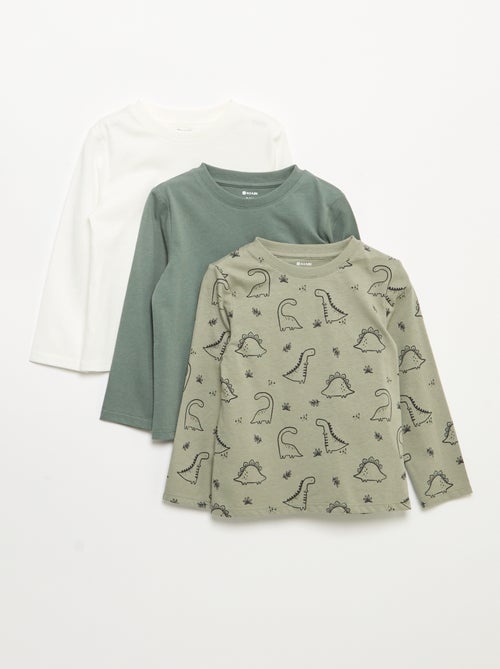 Set van 3 T-shirts met lange mouwen - Kiabi