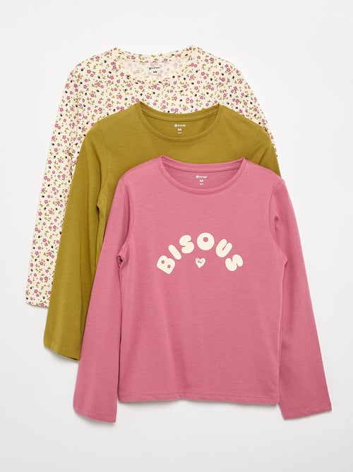 Set van 3 T-shirts met lange mouwen - Kiabi Set van 3 T-shirts met lange mouwen - Kiabi