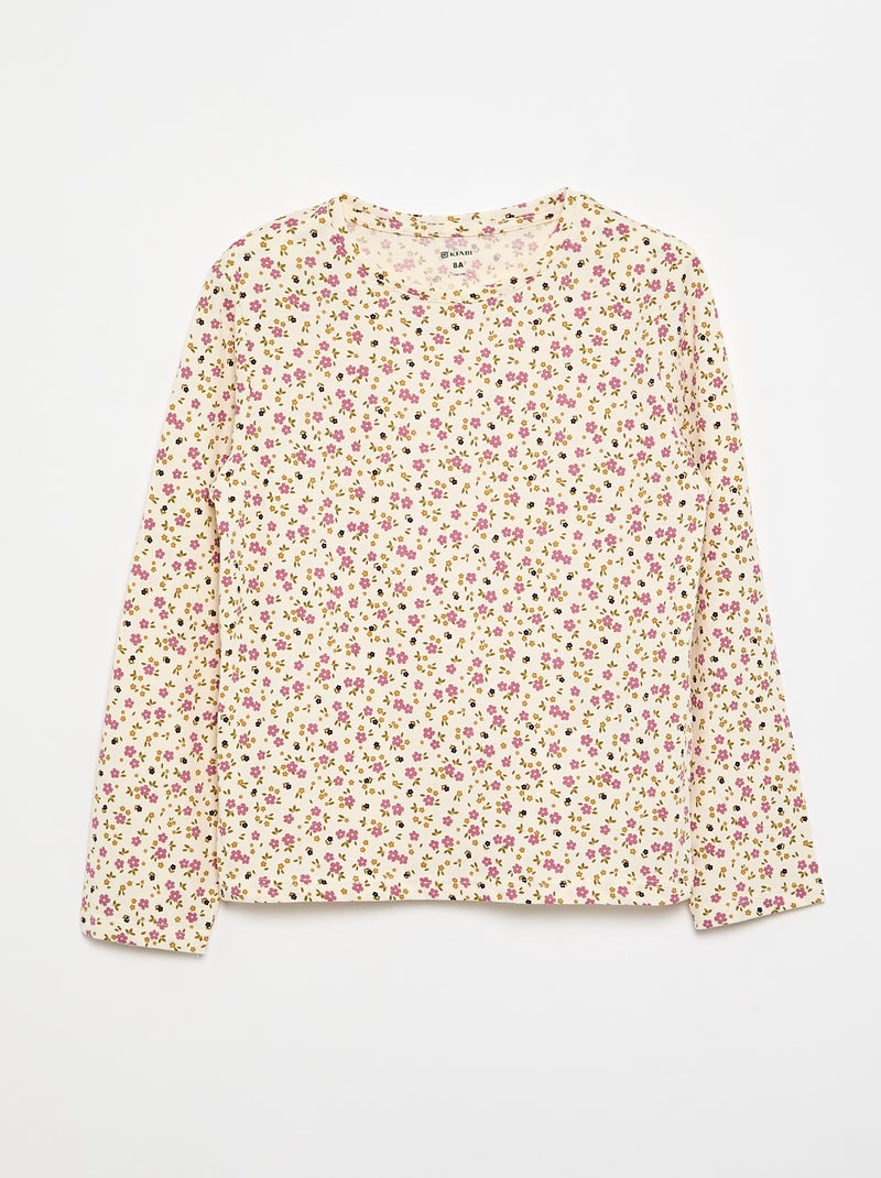 Set van 3 T-shirts met lange mouwen Rose - Kiabi