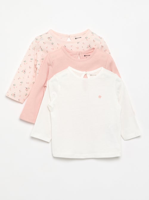 Set van 3 T-shirts met lange mouwen - Kiabi