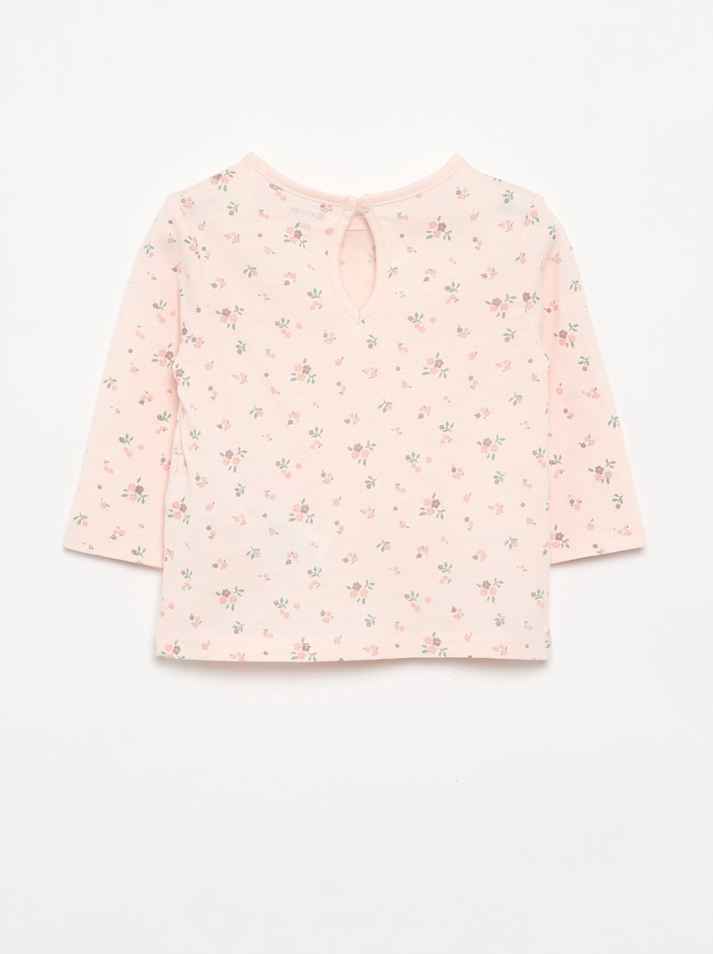Set van 3 T-shirts met lange mouwen Rose - Kiabi