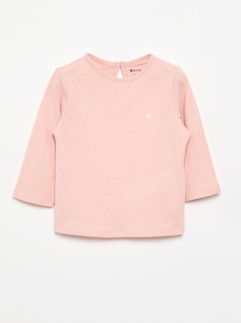 Set van 3 T-shirts met lange mouwen Rose - Kiabi