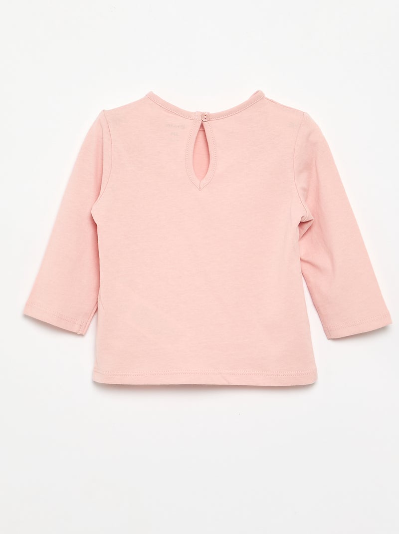 Set van 3 T-shirts met lange mouwen Rose - Kiabi